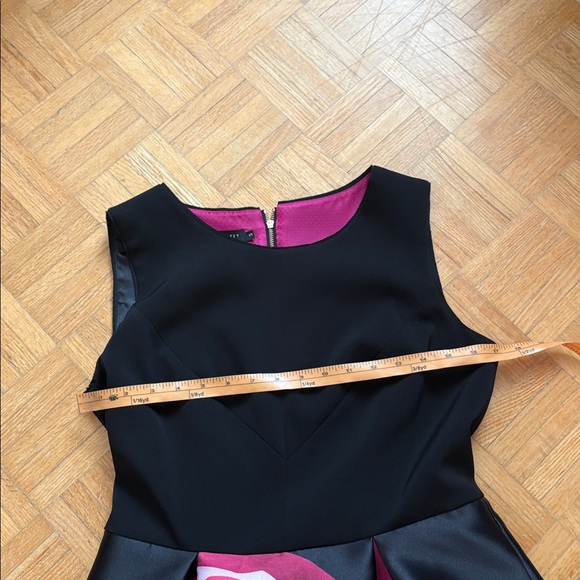 Ted Baker Elegant Black and Pink Floral Dress NWOT - Picture 5 of 12